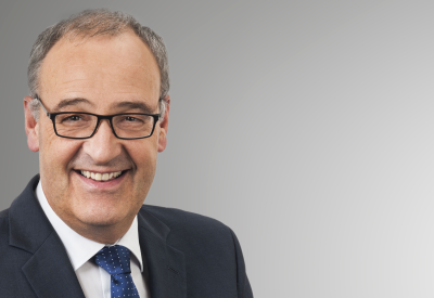 Portrait photo of the President of the Swiss Confederation Guy Parmelin