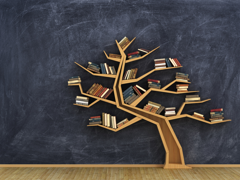 Growing tree with books